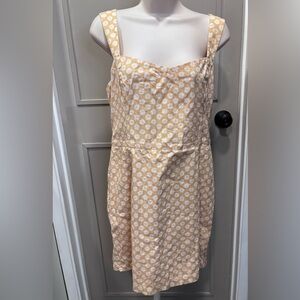 Abercrombie & Fitch Daisy Print Mini Dress in Cream and White